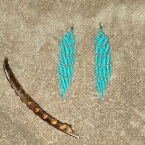 Handmade Brick Stich Tribal Earrings